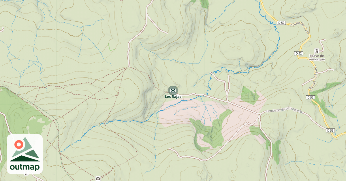 Map of Les Rajas
