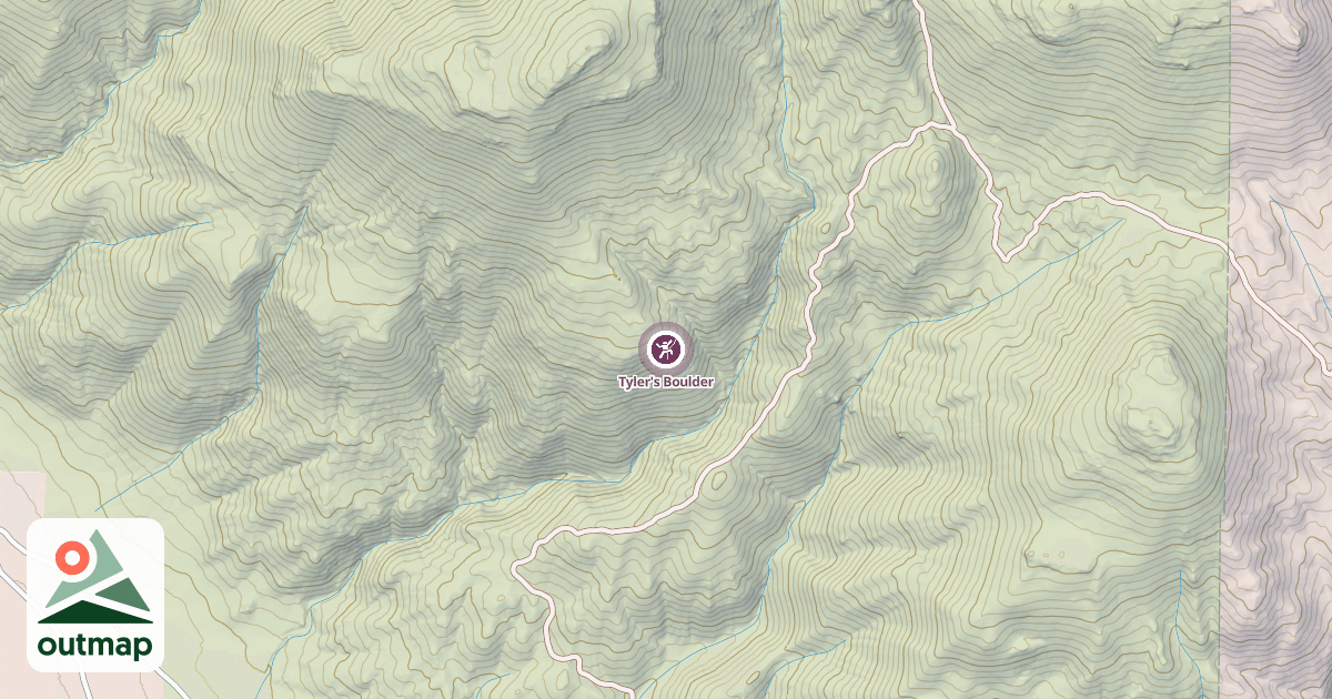 Map of Tyler's Boulder