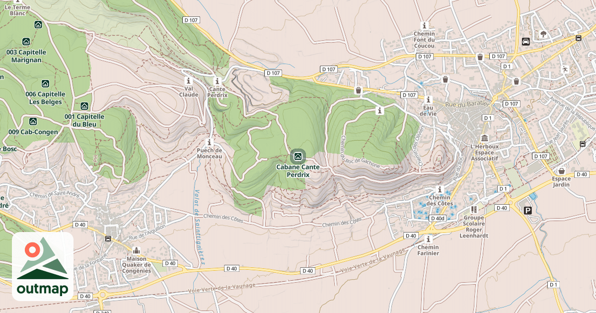 Map of Cabane Cante Perdrix