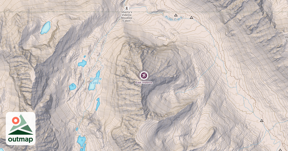 Map of East Vidette