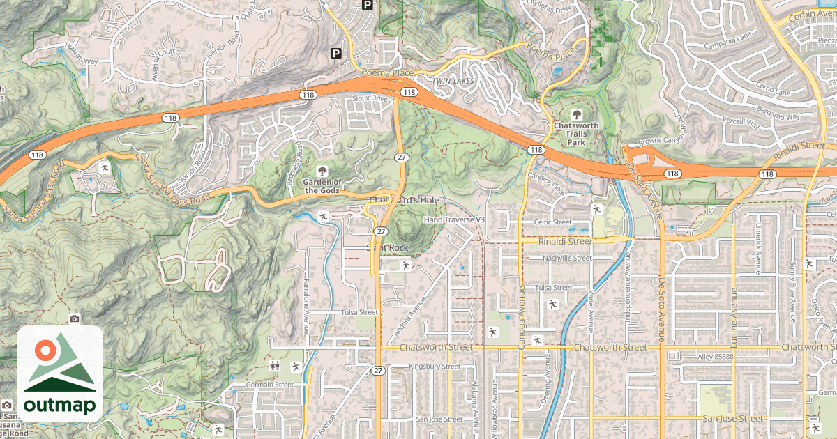 Map of Hand Traverse