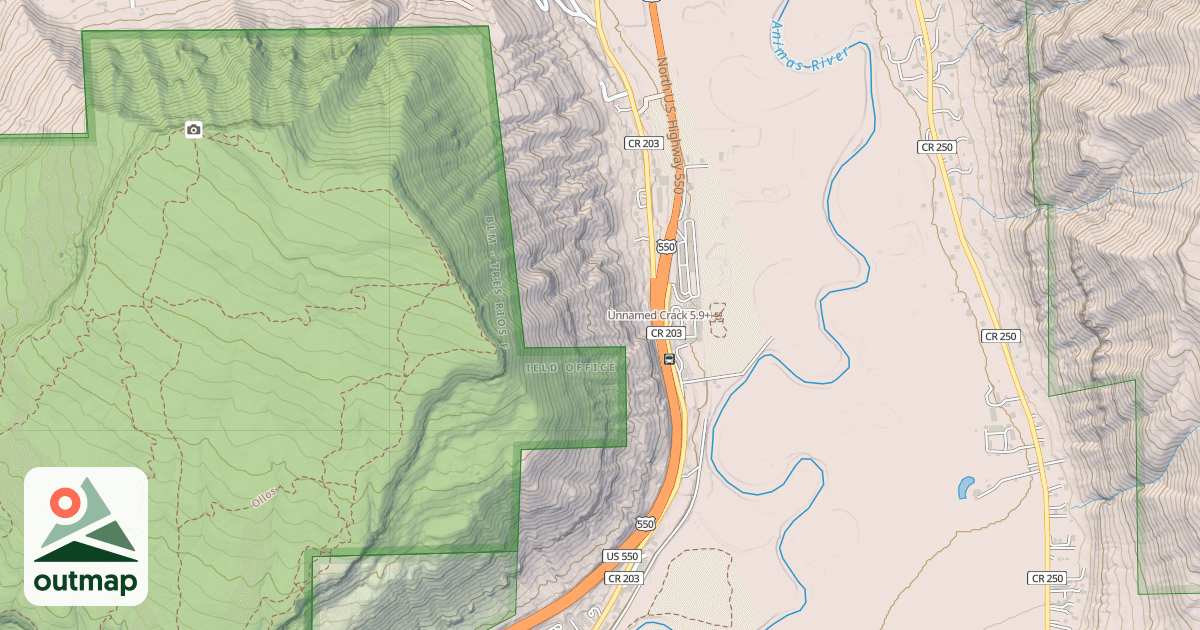 Map of Unnamed Crack