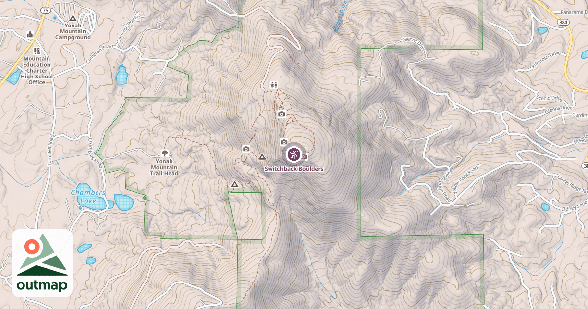 Map of Switchback Boulders