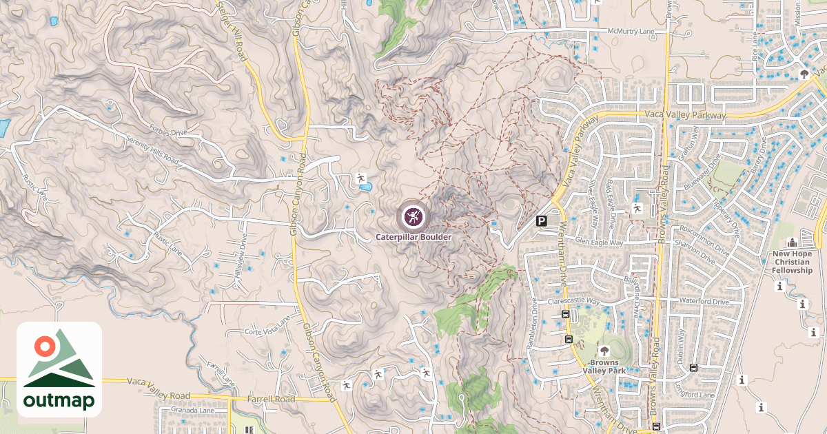Map of Caterpillar Boulder