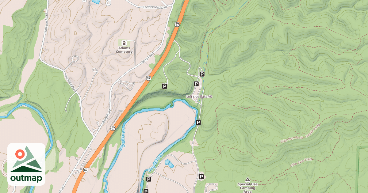 Map of Left side flake