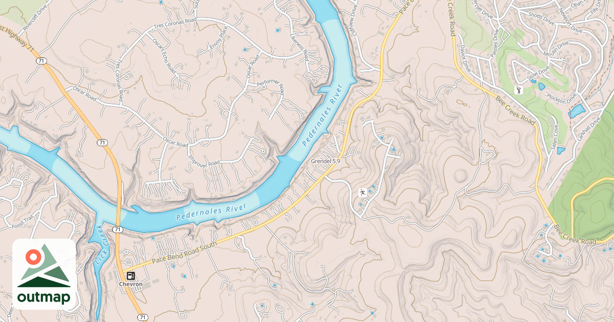 Map of Grendel in Travis