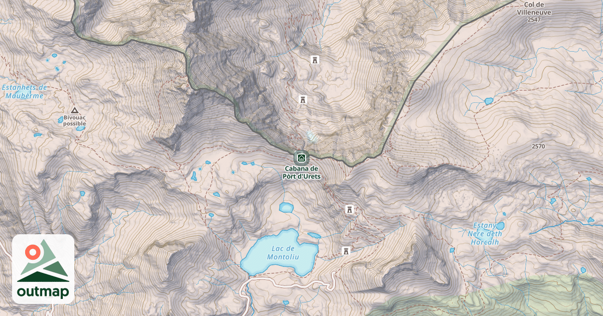 Map of Cabana de Pòrt d'Urets