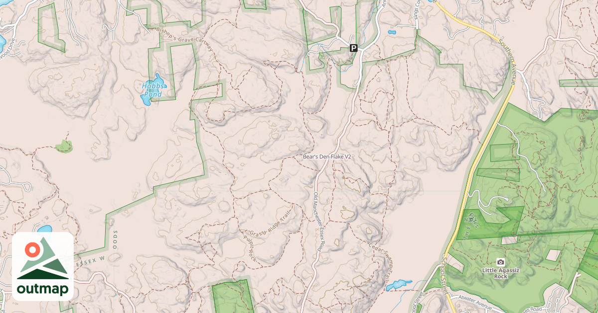 Map of Bear's Den Flake