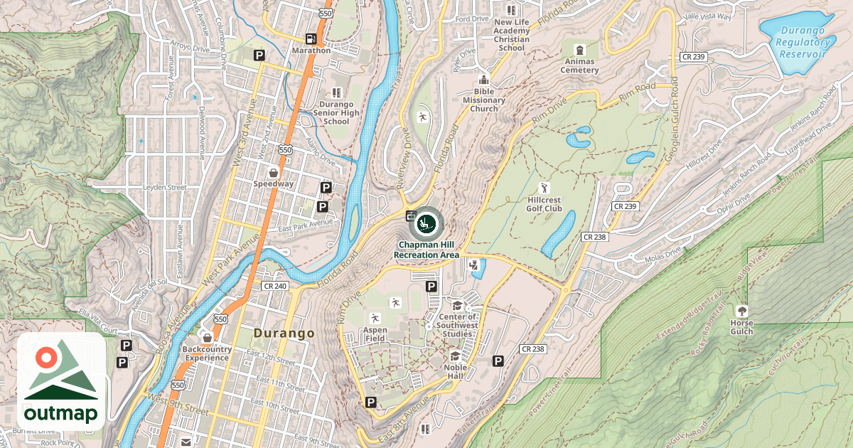 Map of Chapman Hill Recreation Area