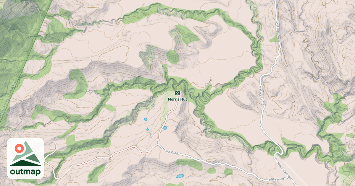 Map of Norris Hut
