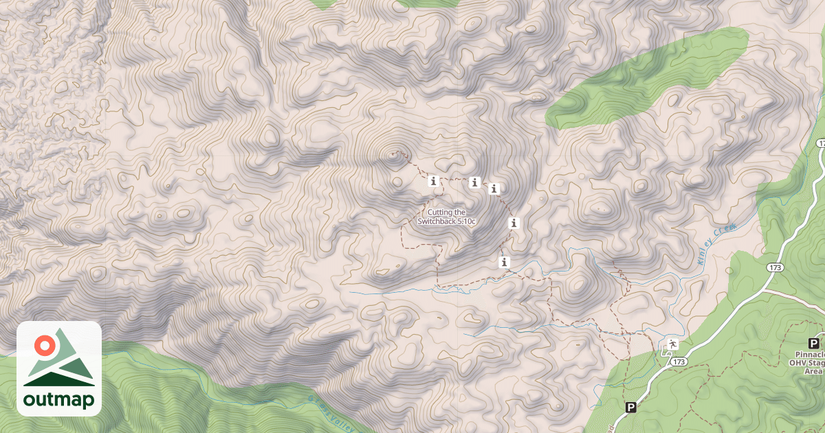 Map of Cutting the Switchback