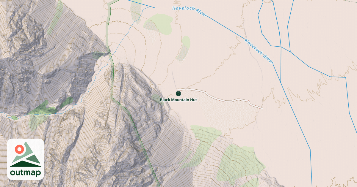 Map of Black Mountain Hut