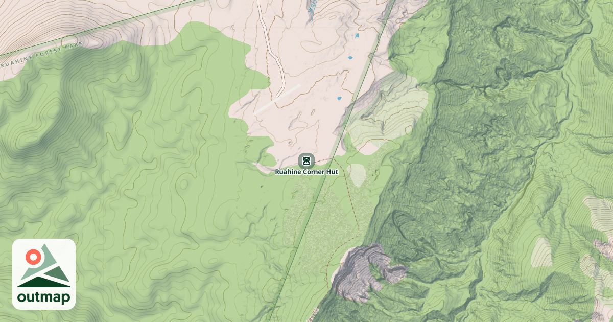 Map of Ruahine Corner Hut