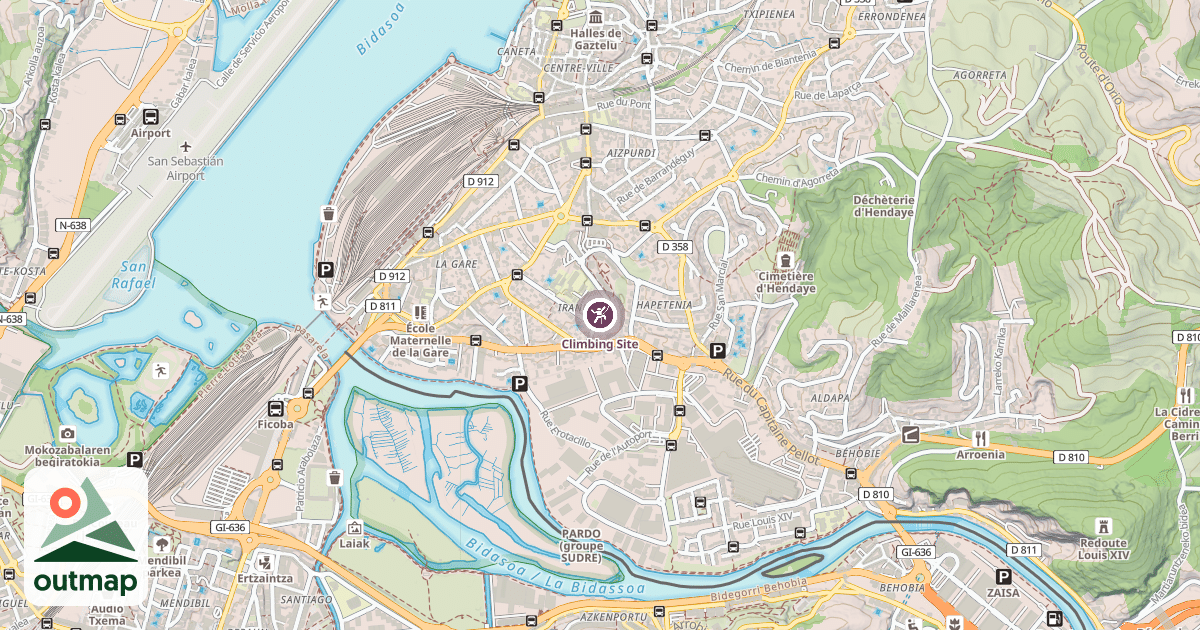 Map of Climbing Site