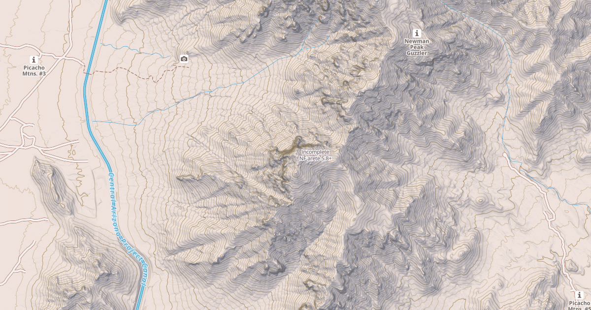 Map preview of incomplete NF arete