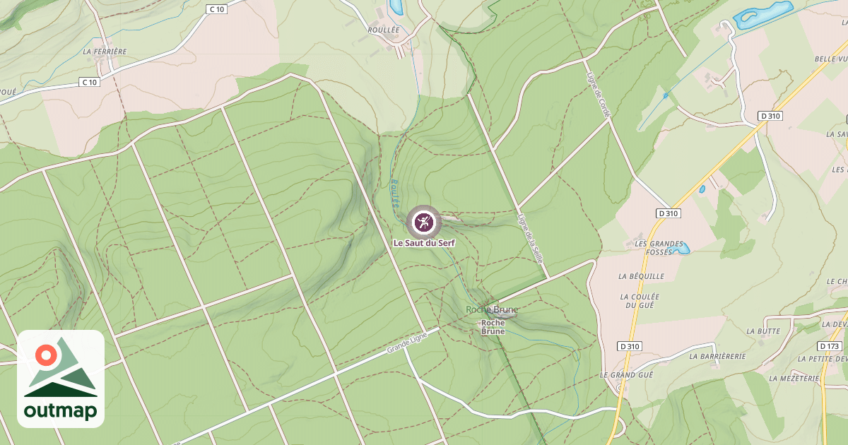 Map of Le Saut du Serf