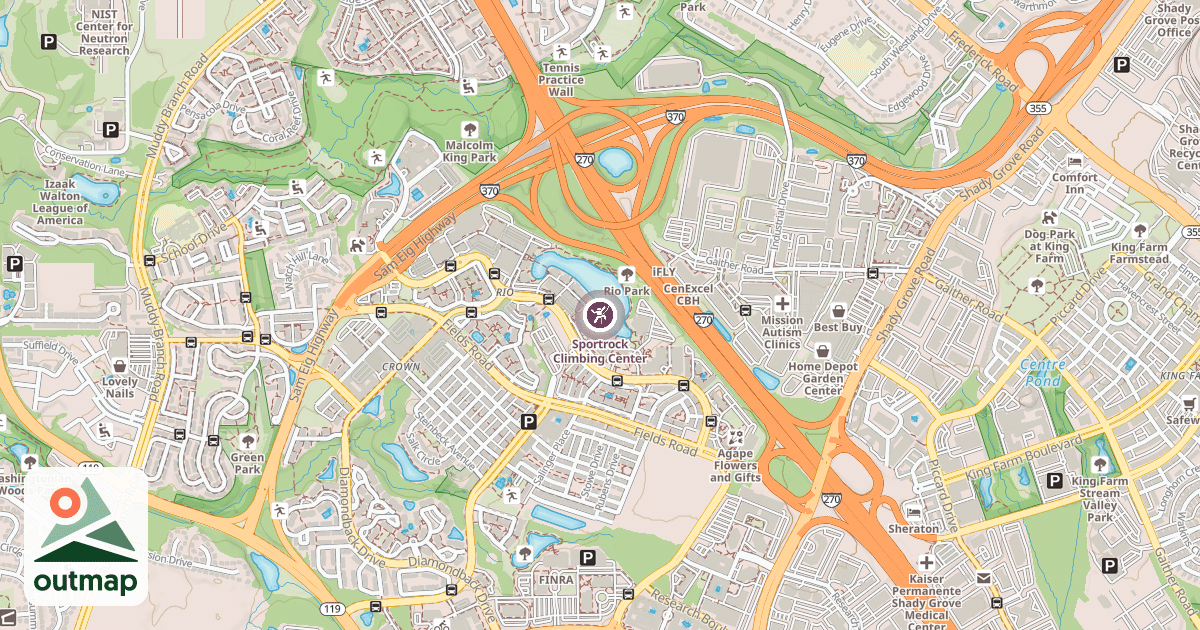Map of Sportrock Climbing Center