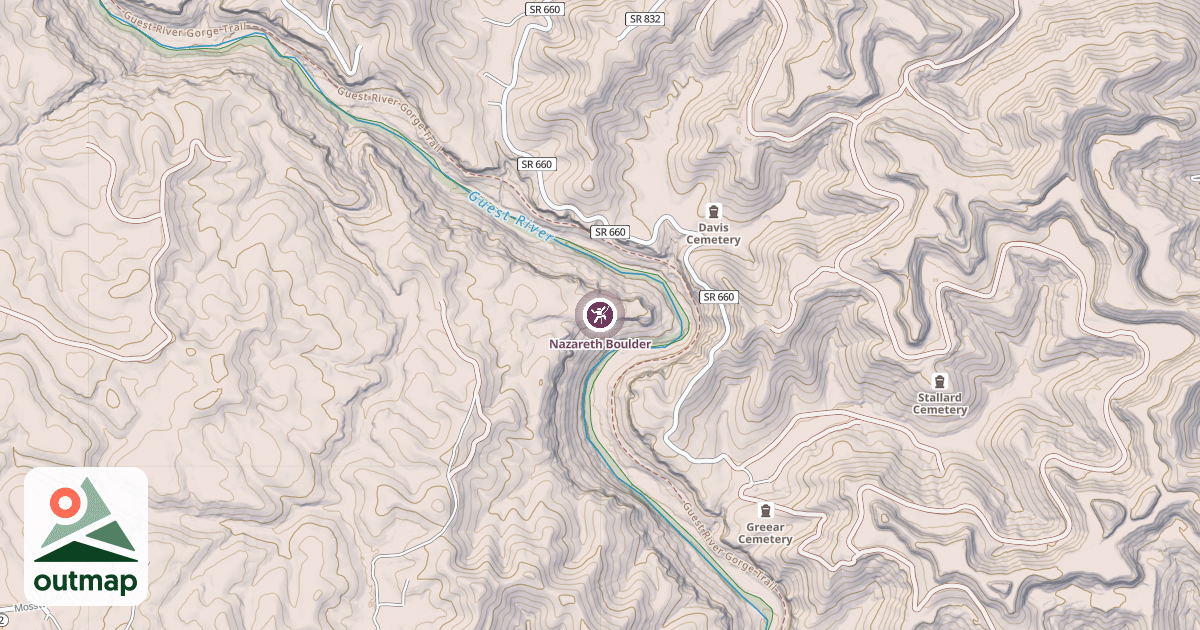 Map of Nazareth Boulder