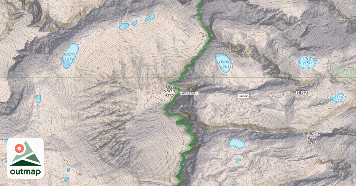 Map of East Face