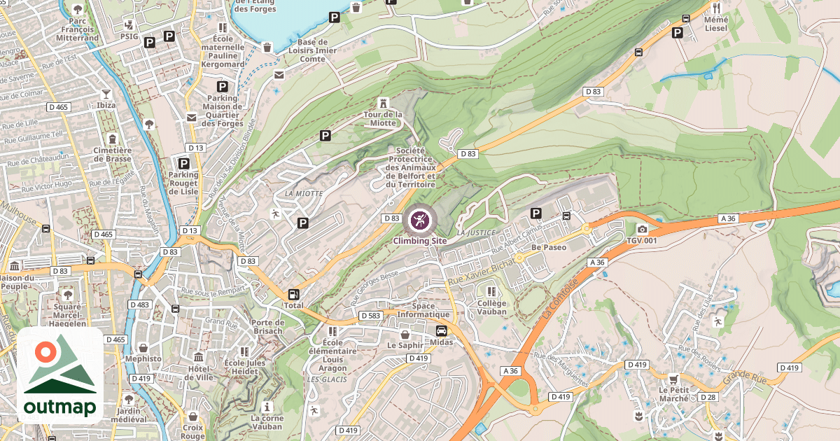 Map of Climbing Site
