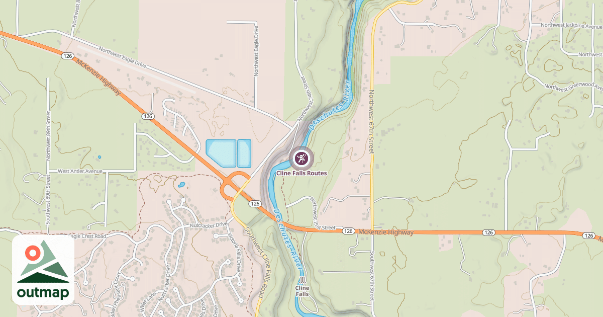 Map of Cline Falls Routes