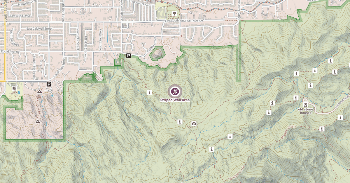 Map preview of Striped Wall Area