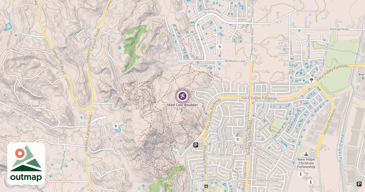 Map of Mad Cow Boulder