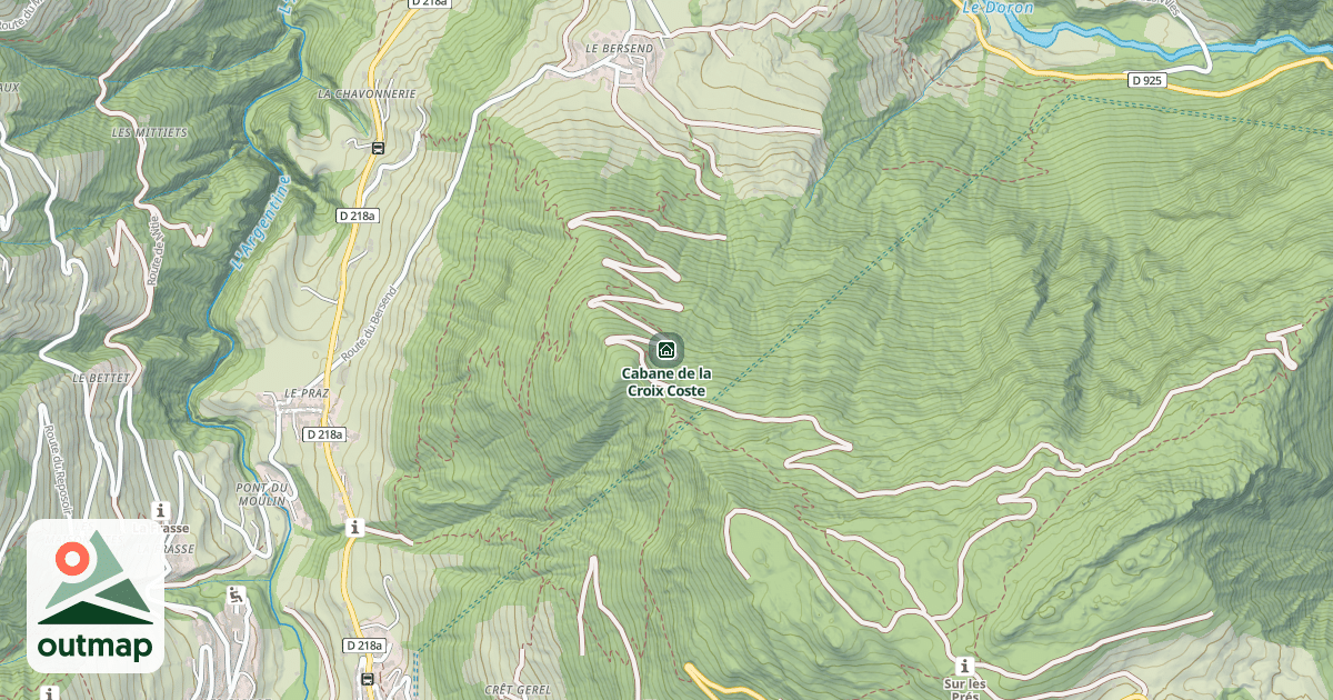 Map of Cabane de la Croix Coste