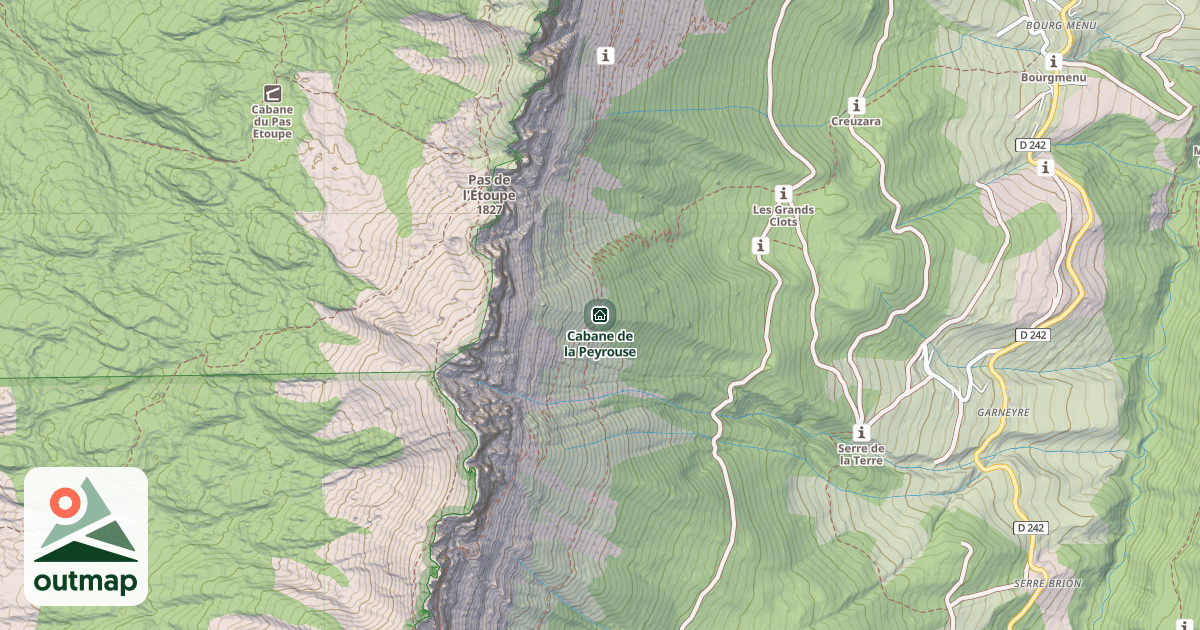 Map of Cabane de la Peyrouse