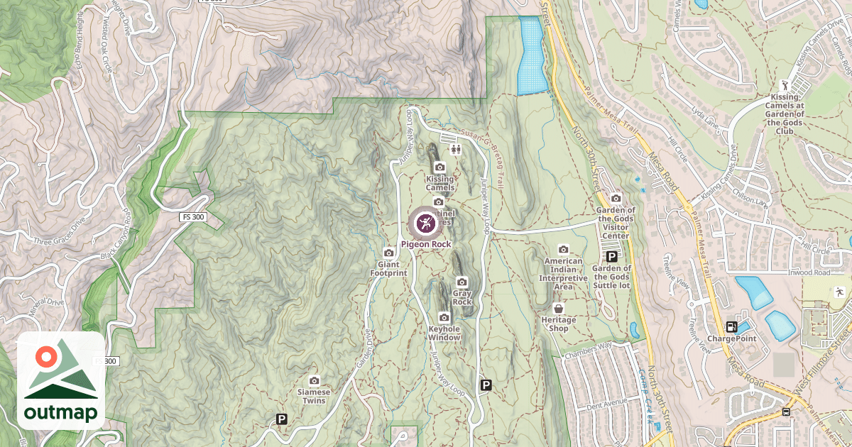 Map of Pigeon Rock