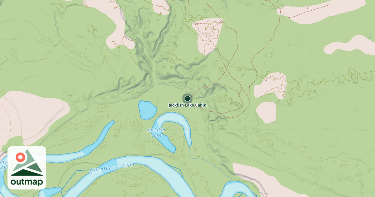 Map of Jackfish Lake Cabin in Southwest / Sud-ouest