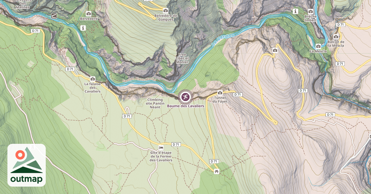 Map of Baume des Cavaliers