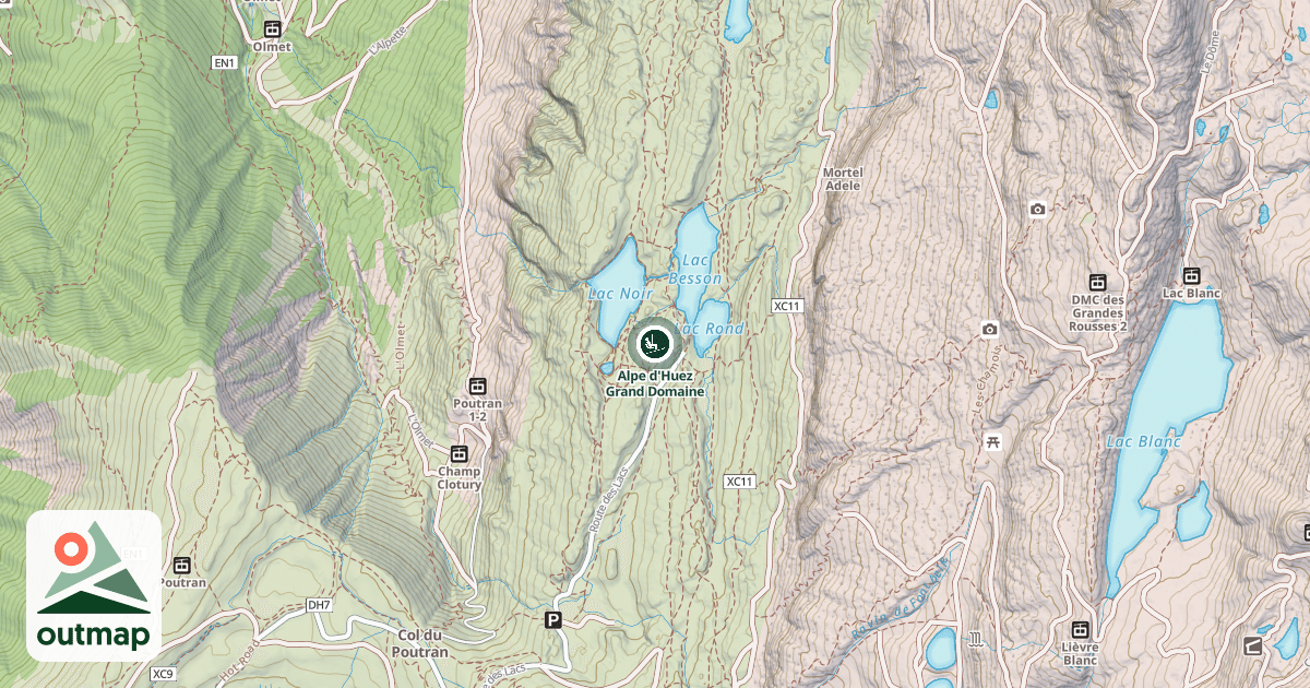 Map of Alpe d'Huez Grand Domaine