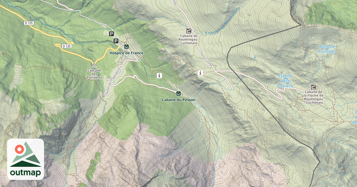 Map of Cabane du Pesson