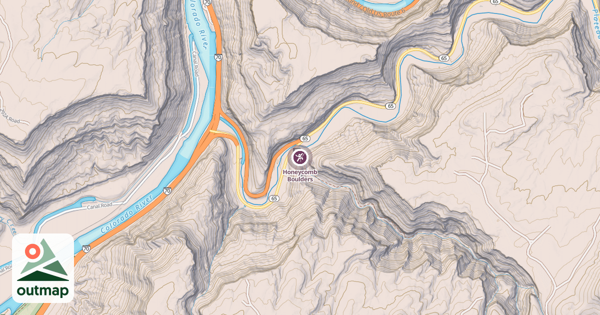 Map of Honeycomb Boulders