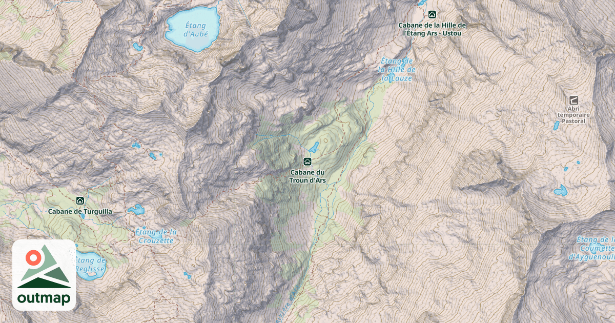Map of Cabane du Troun d'Ars