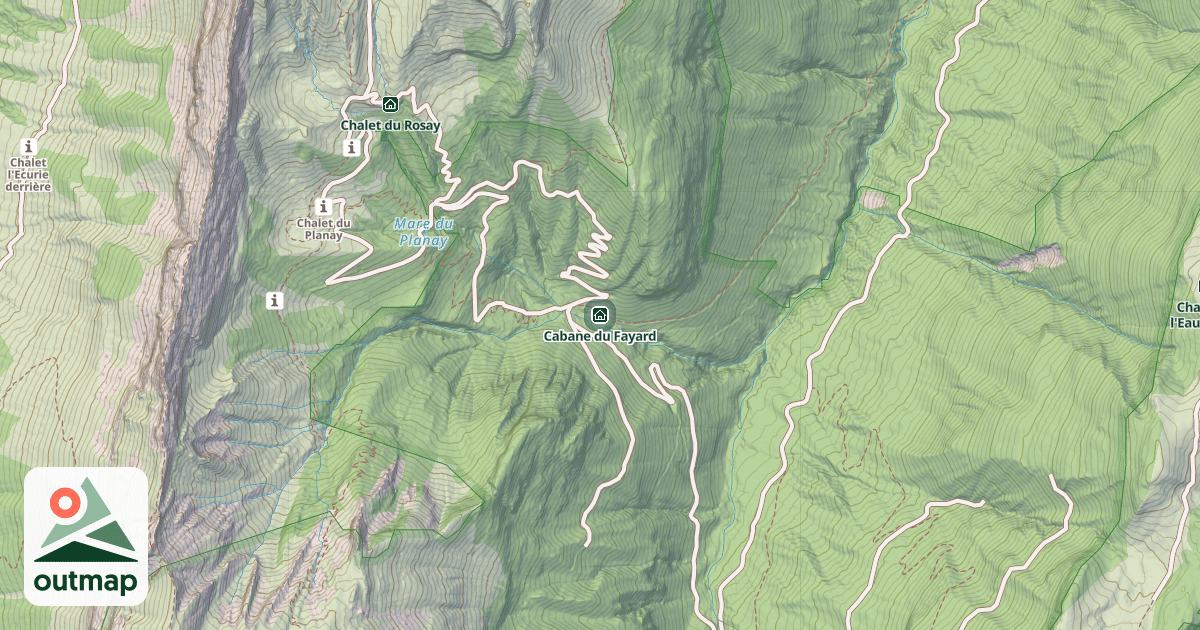 Map of Cabane du Fayard