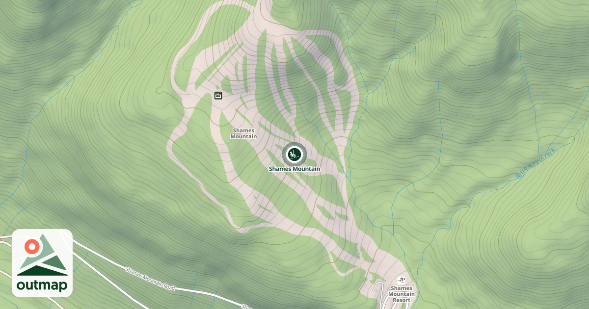 Map of Shames Mountain