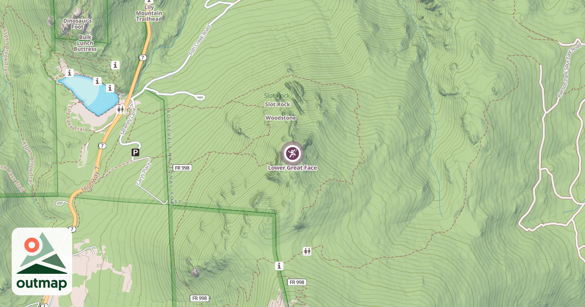 Map of Lower Great Face