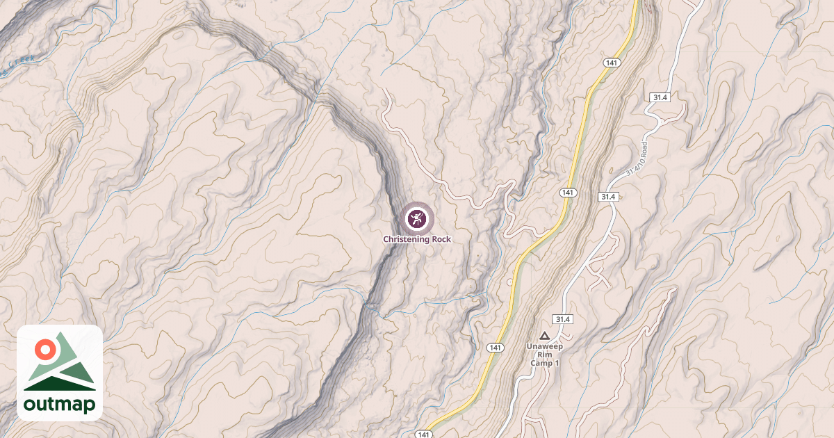Map of Christening Rock