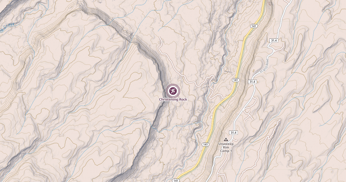 Map preview of Christening Rock