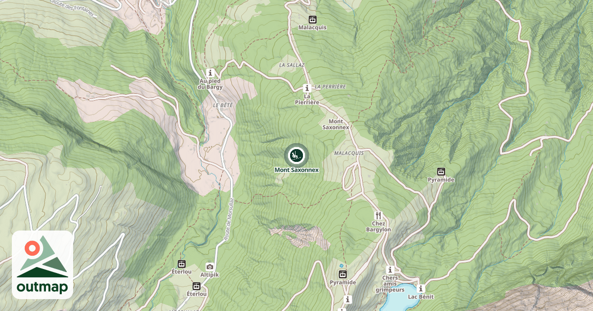 Map of Mont Saxonnex