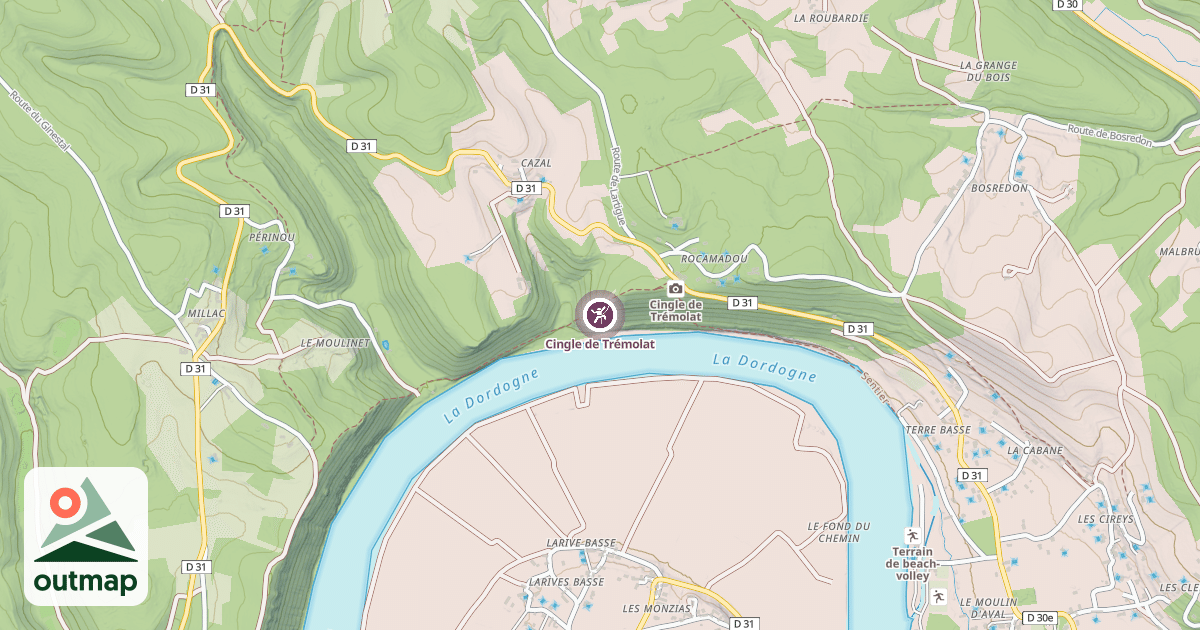 Map of Cingle de Trémolat