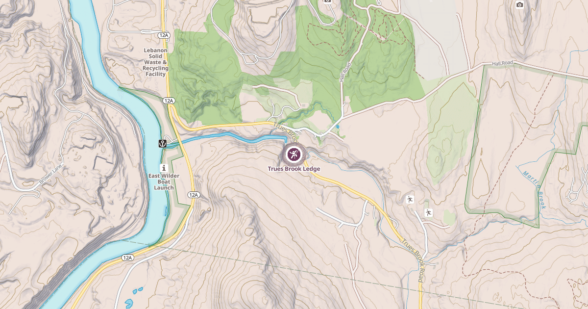 Map preview of Trues Brook Ledge