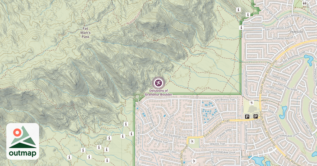 Map of Delusions of Grandeur Boulder