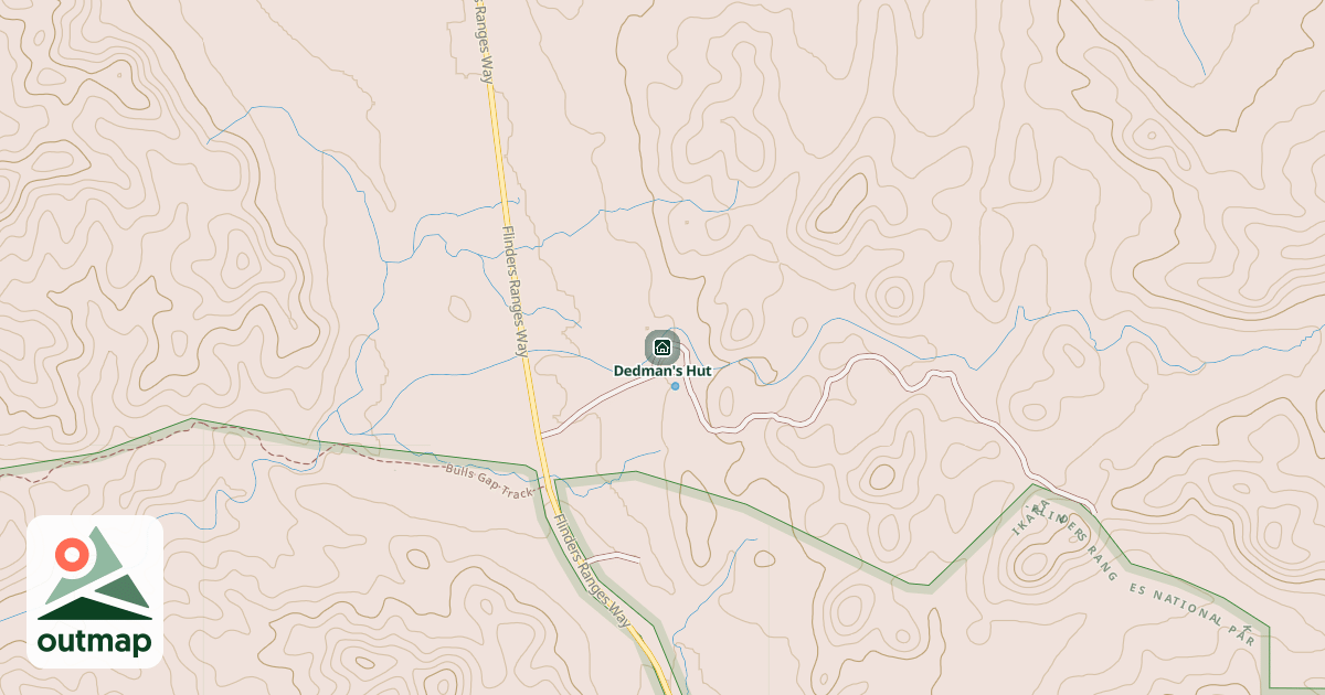 Map of Dedman's Hut in SA