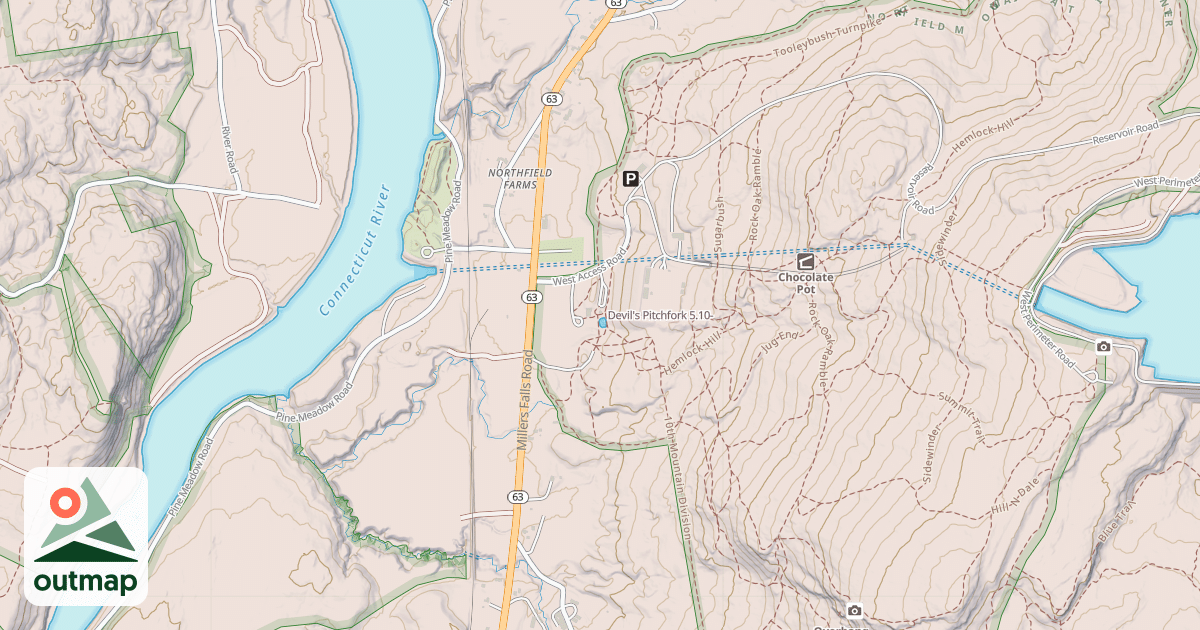 Map of Devil's Pitchfork