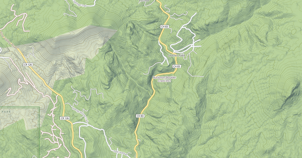 Map preview of Bucksnort Boulder Crack