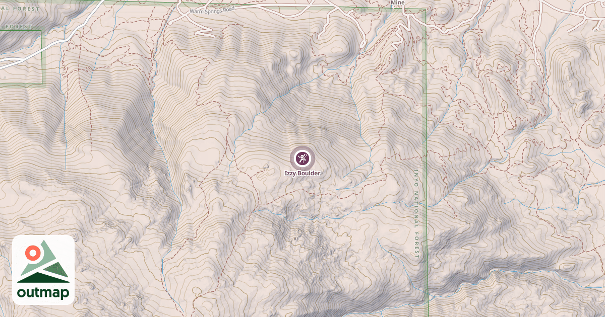 Map of Izzy Boulder