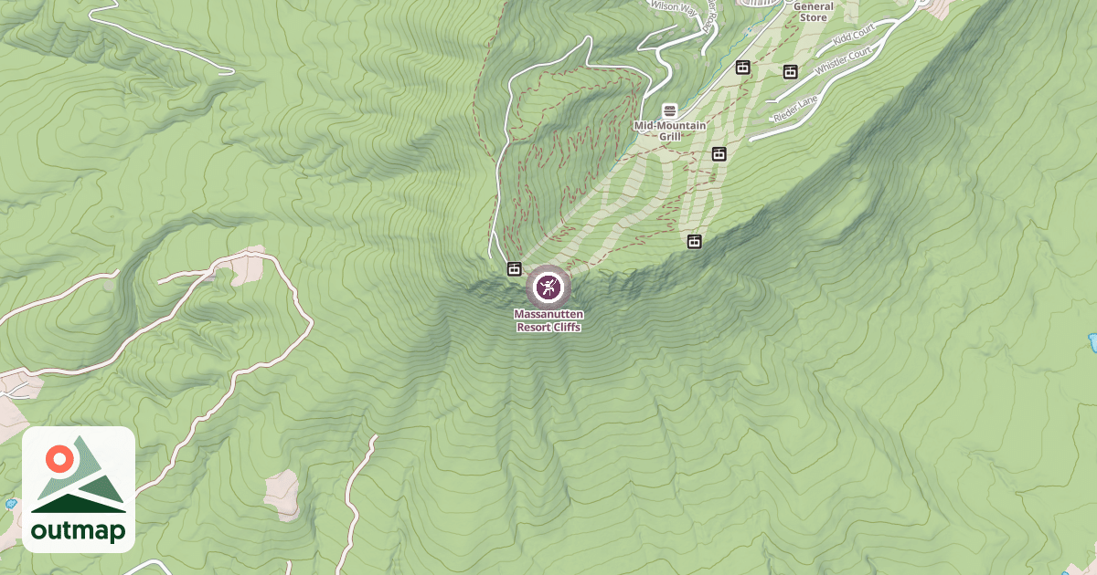 Map of Massanutten Resort Cliffs